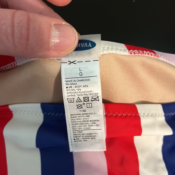 Old Navy striped string swim bottom- size large - Picture 3 of 4